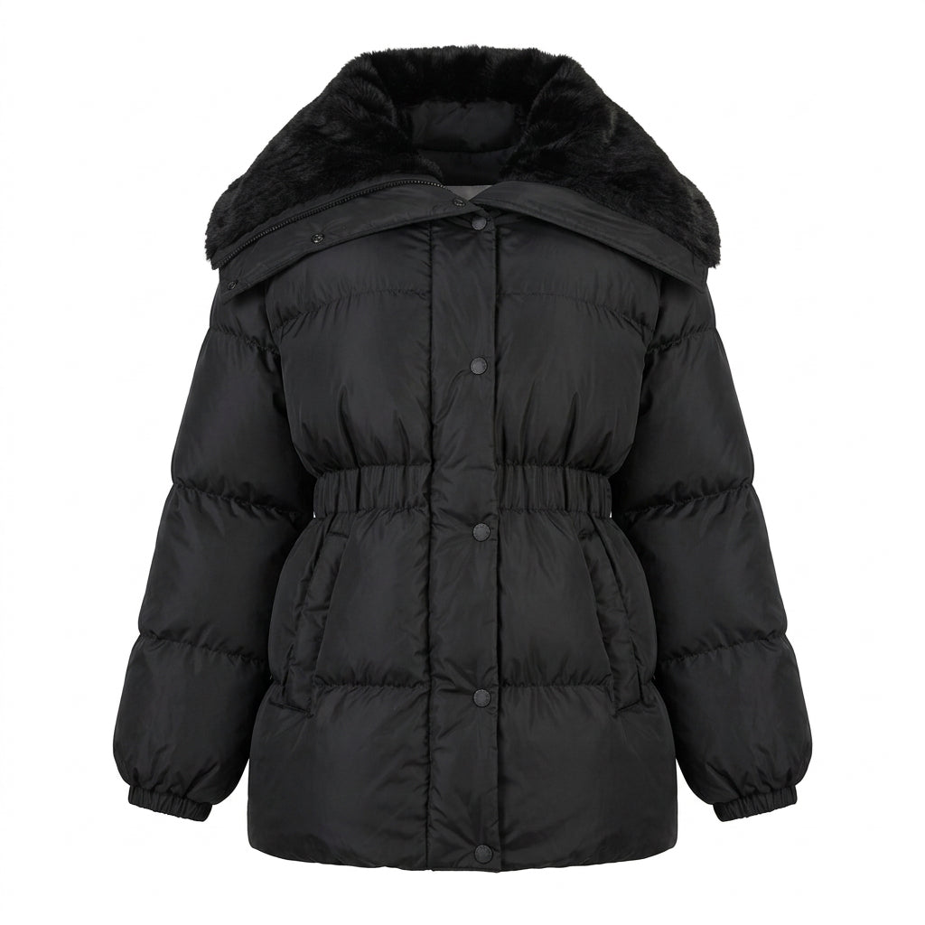 Moncler Brasseurs Fur Collar Down Jacket