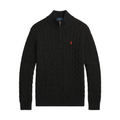 Ralph Lauren Black Cable Knit ¼ Zip