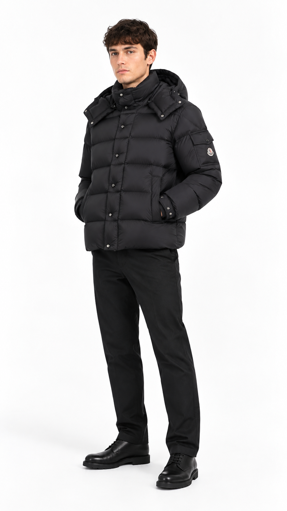 Moncler Vezere Hooded Down Jacket - Black