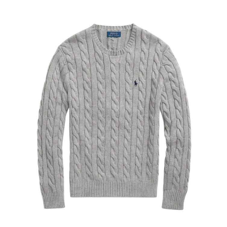 Ralph Lauren Grey Cable Knit Jumper