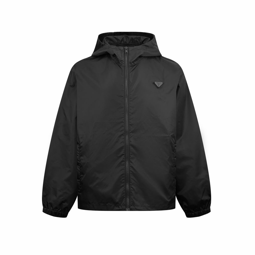 Prada Re-Nylon Black Rain Jacket - Medium