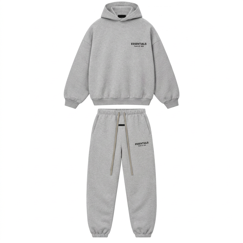 FOG Essentials Tracksuit Light Heather Grey (FW24) - Medium