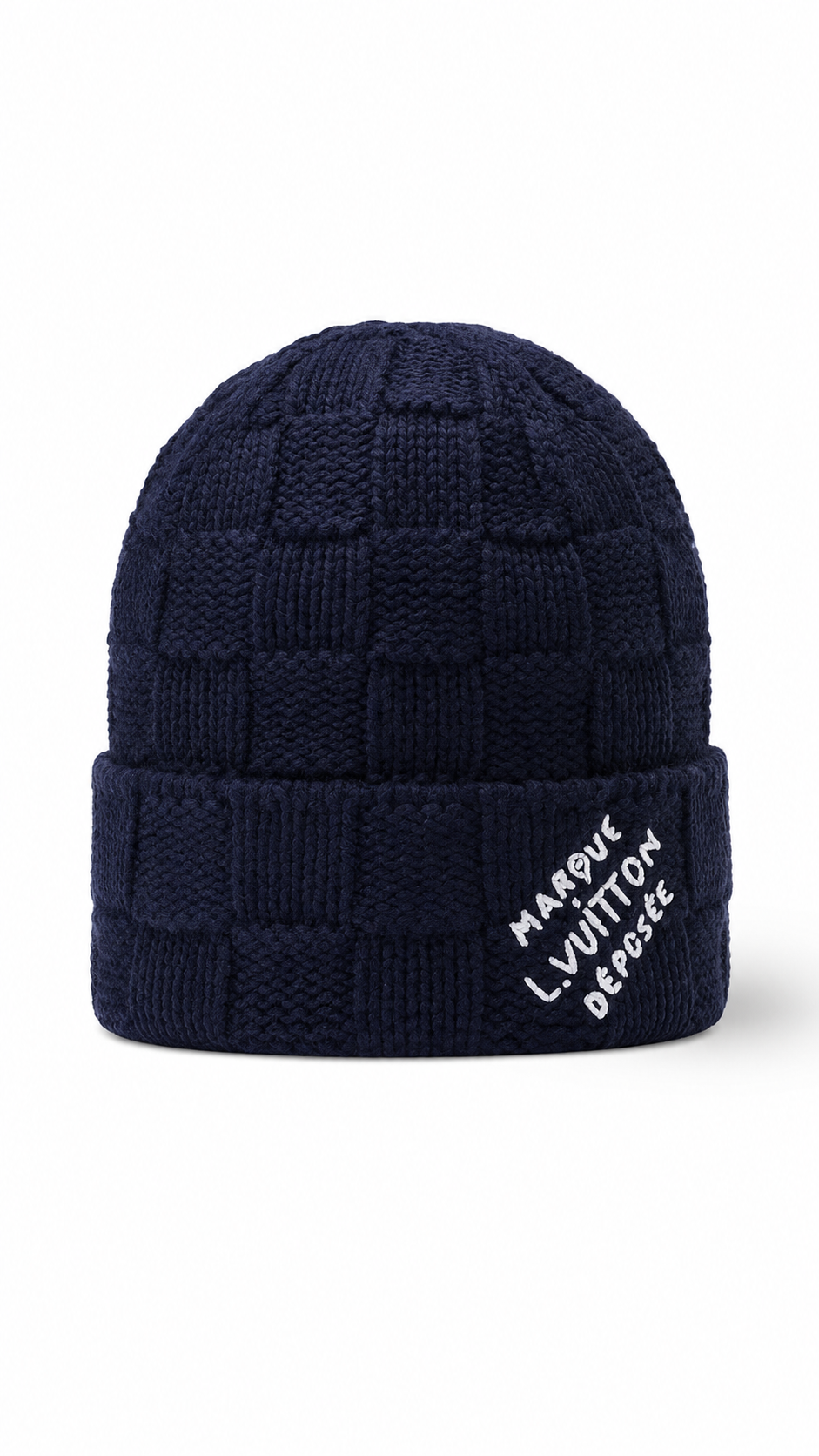 LV Snug Damier Beanie - Navy