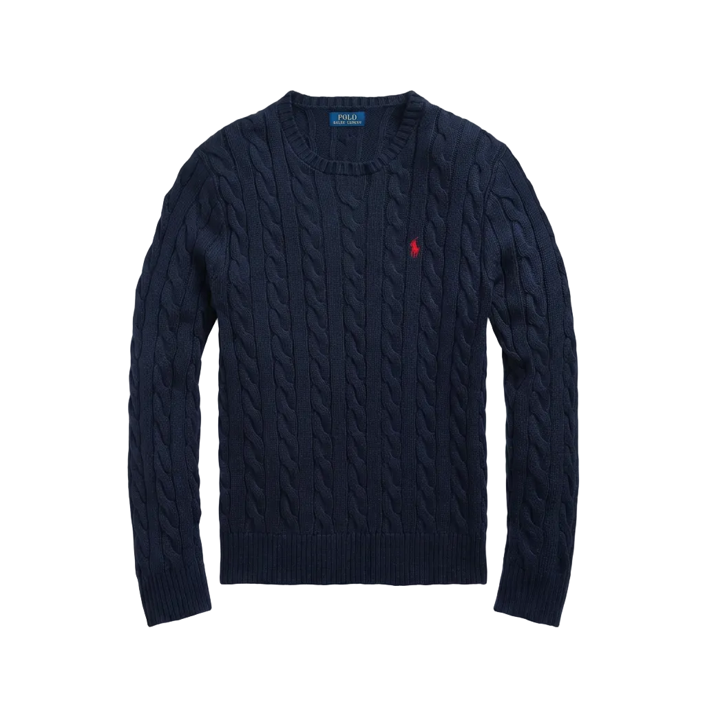 Ralph Lauren Navy Cable Knit Jumper