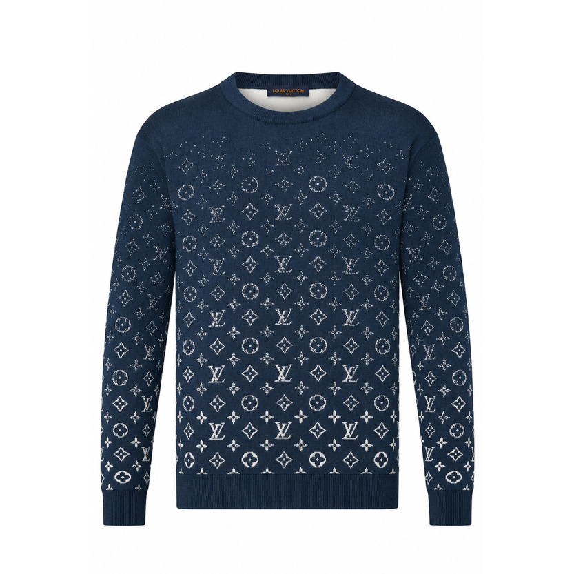 LVSE Monogram Degrade Navy Crewneck