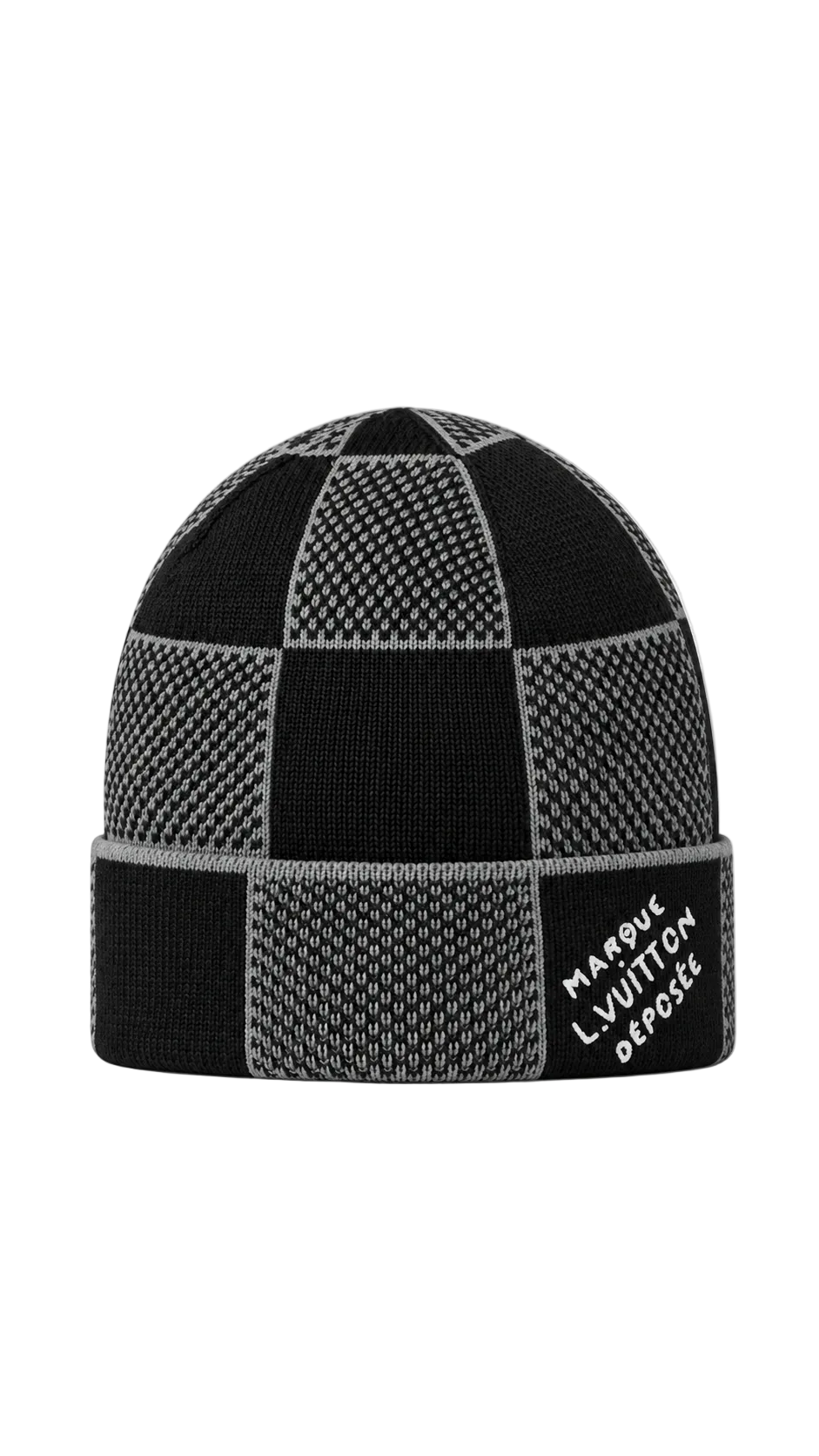 LV Damier Heritage Beanie - Black